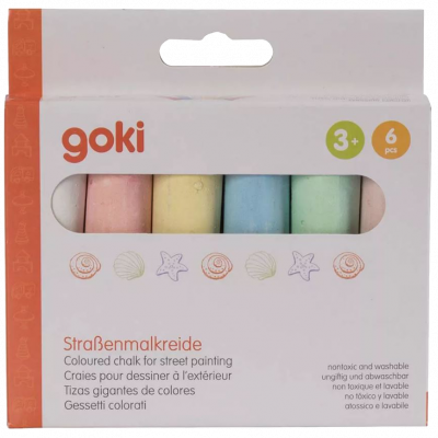 gessi colorati per disegni strada 6 colori